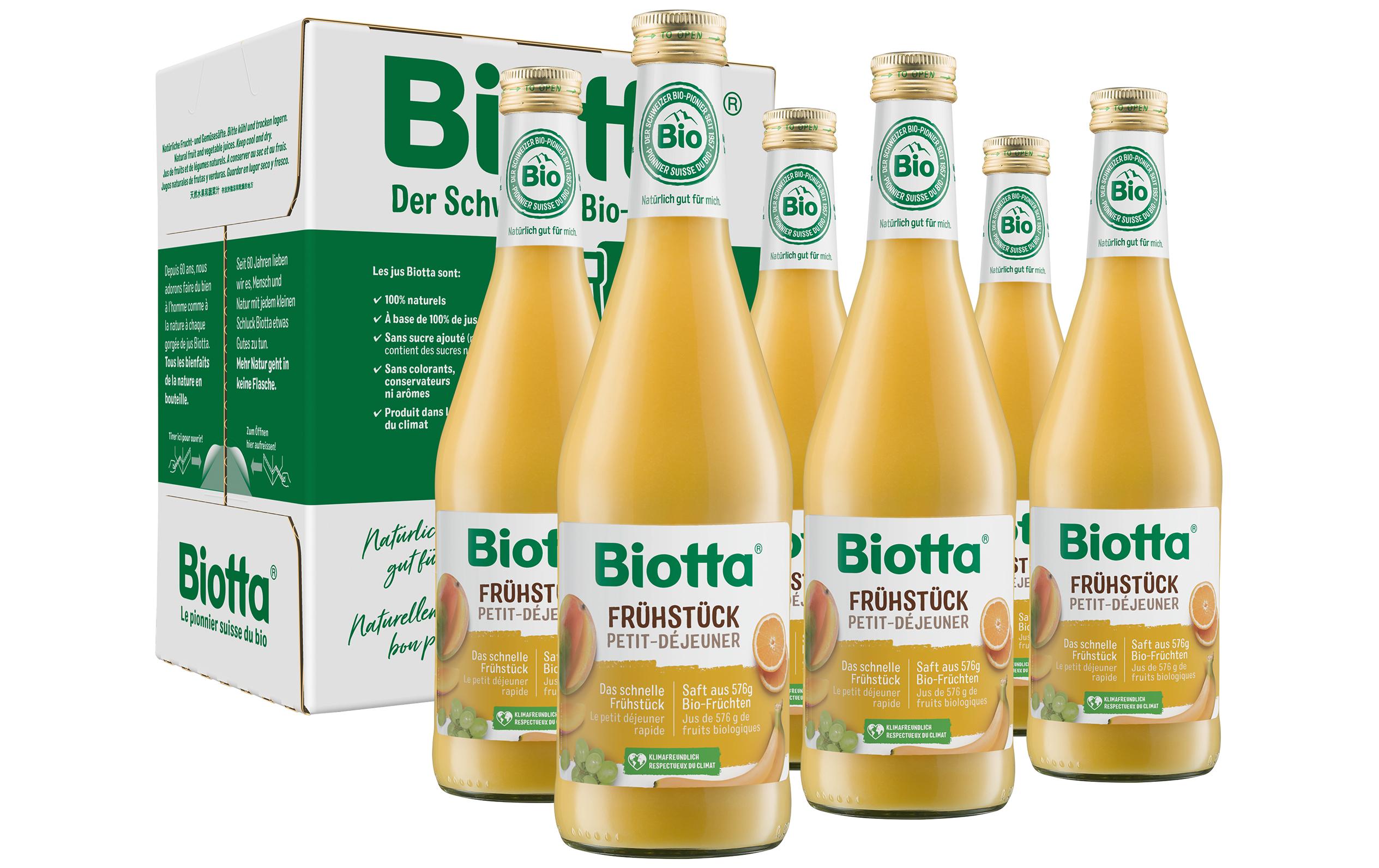 Säfte Frühstück Bio 6 x 0.5 lObstsaft aus erntefrischen Bio-Früchten