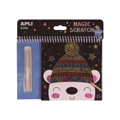 Apli Kids - Cartes à gratter Hiver - 8 feuilles