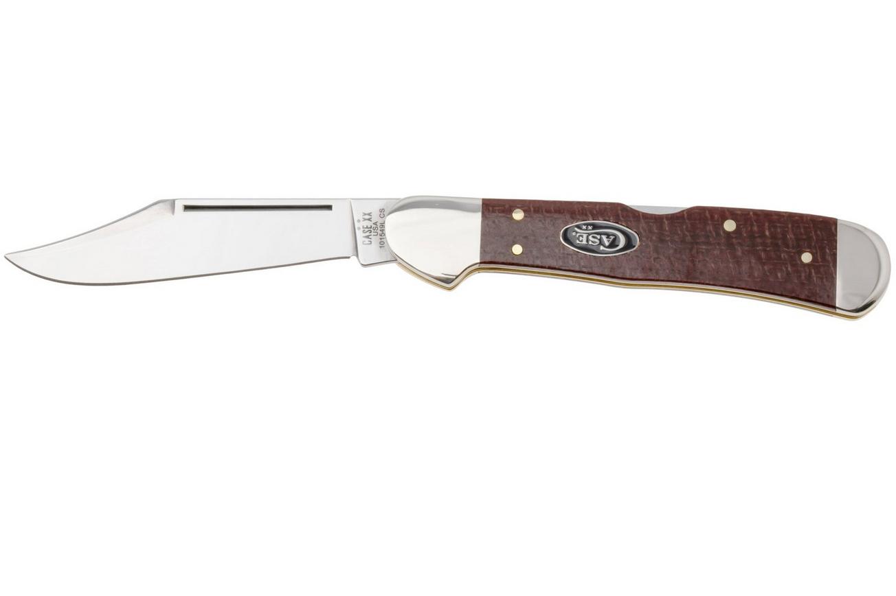 Case CopperLock Smooth Dark Red Burlap Micarta, 12275, 101549L CS zakmes