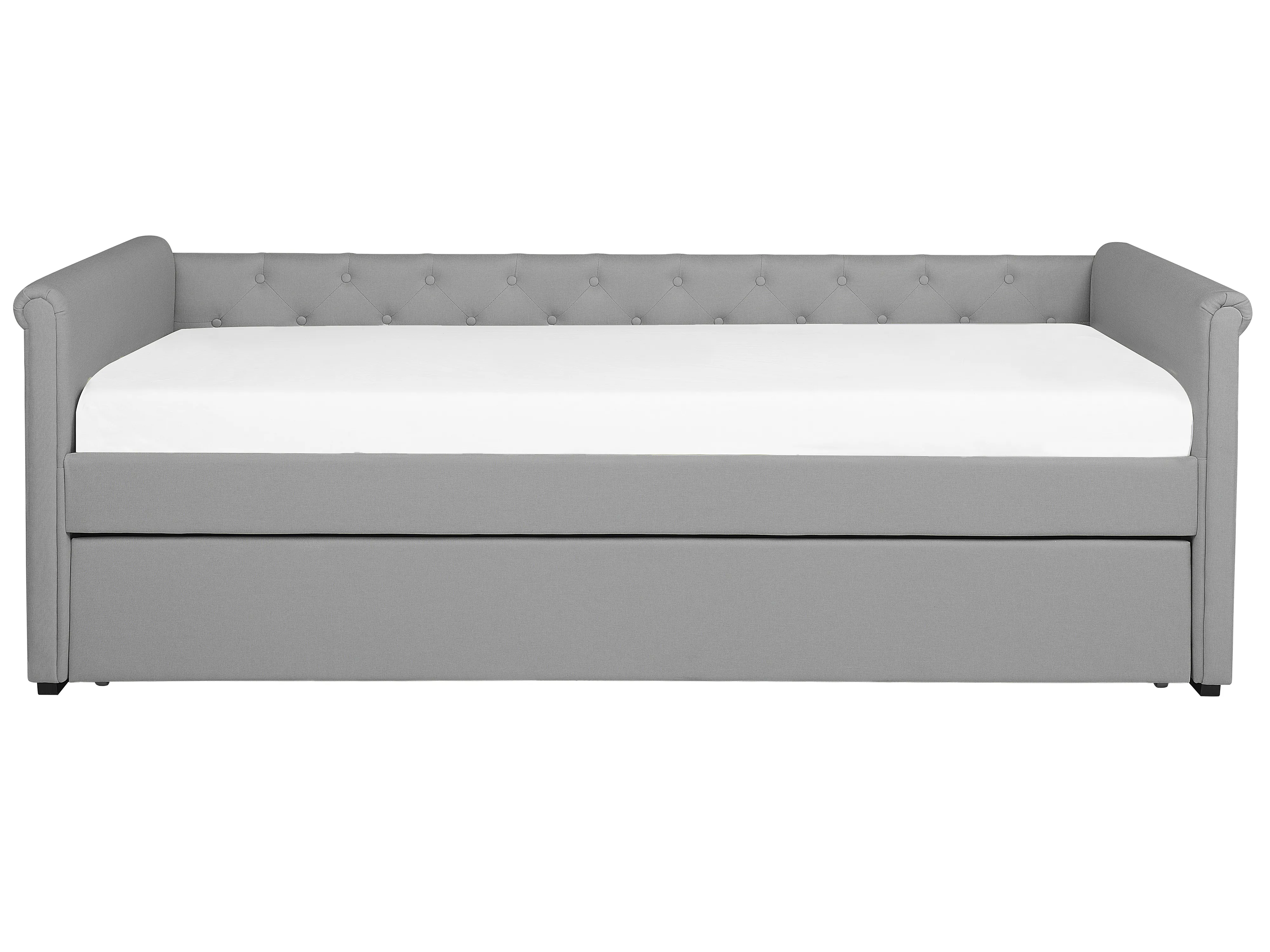 Onderschuifbed Stof LIBOURNE 90 x 200 cm Lichtgrijs