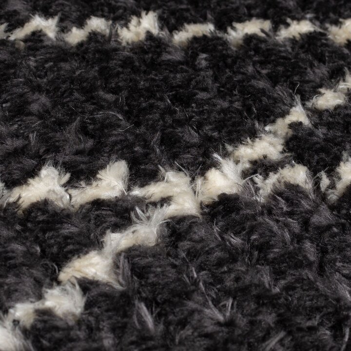 Berber vloerkleed - Aisho Zizag Zwart
