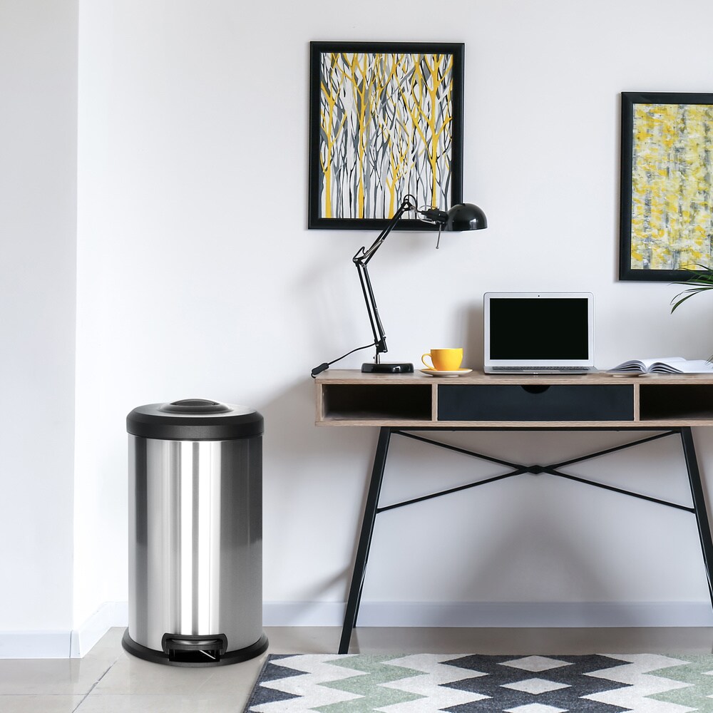 Mülleimer CLEAN X Stahlblech hjh OFFICE
