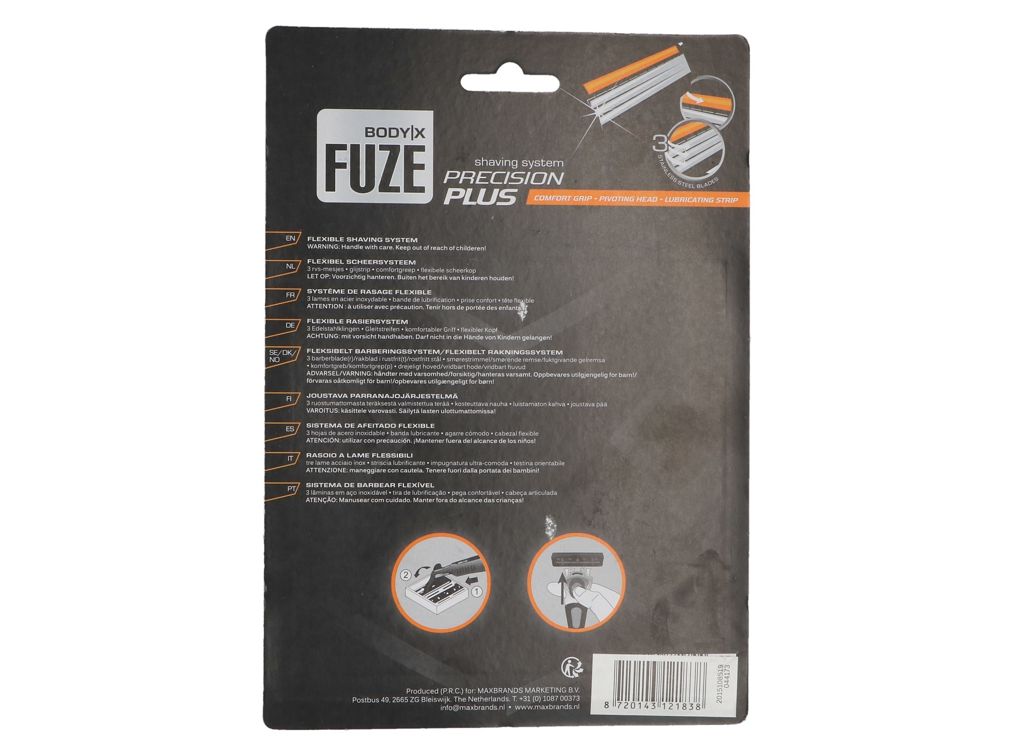 LÂMINAS BODY-X FUZE TRIPLA 19UN
