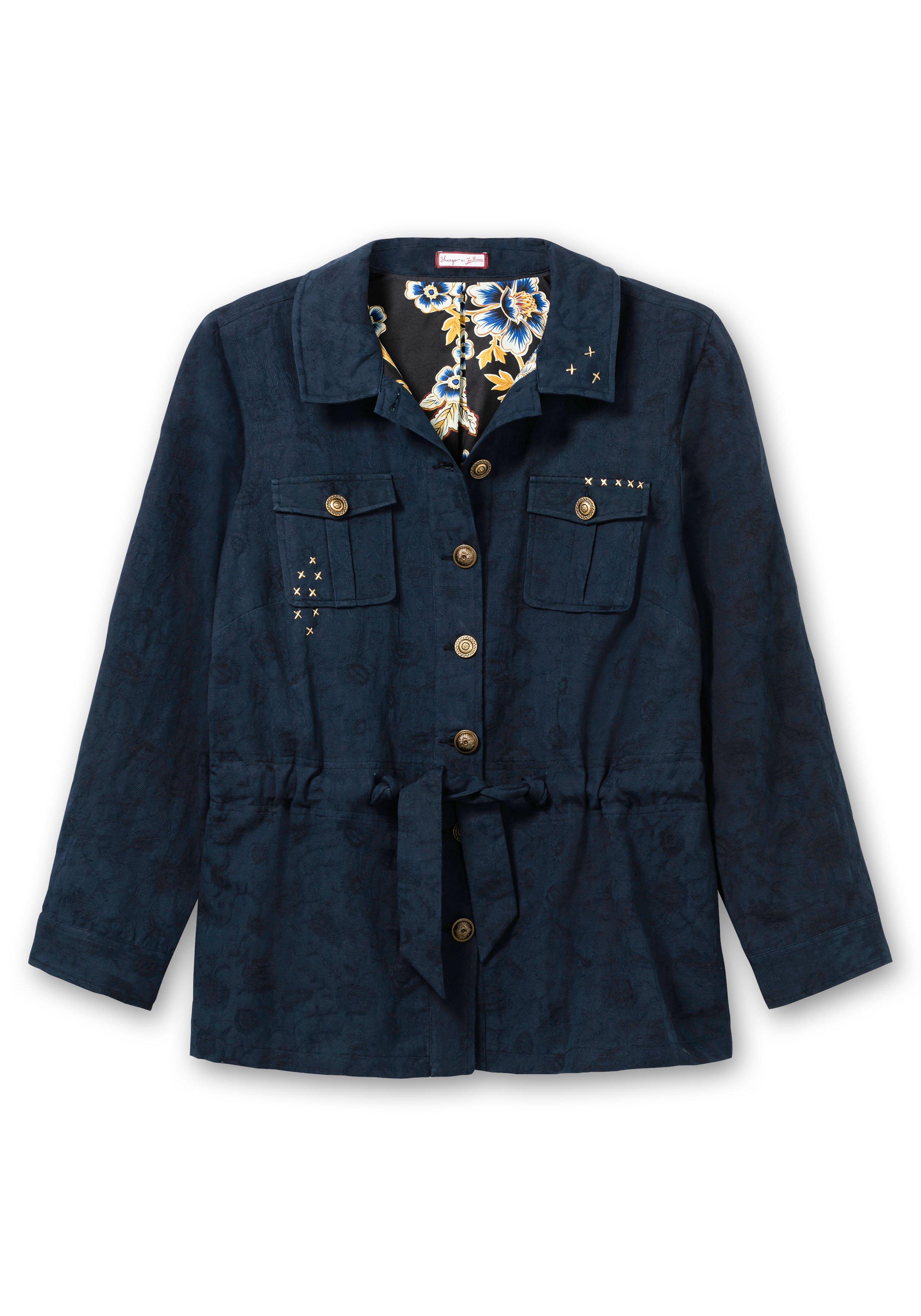 Hemdjacke mit Bindeband, im Jacquardmuster