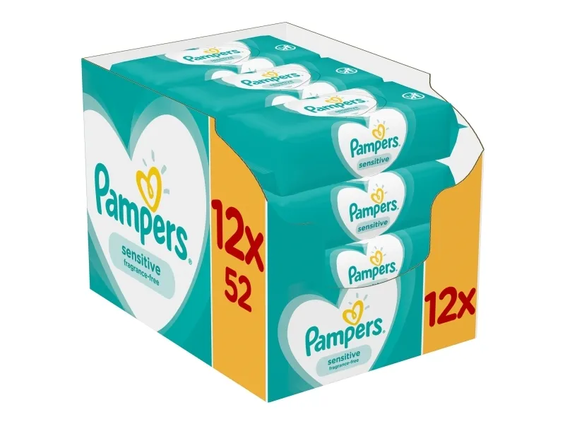 Pampers 81687213, Vådservietter til baby, Dermatologisk testet, Allergivenlig, Neutral pH, Parfumefri