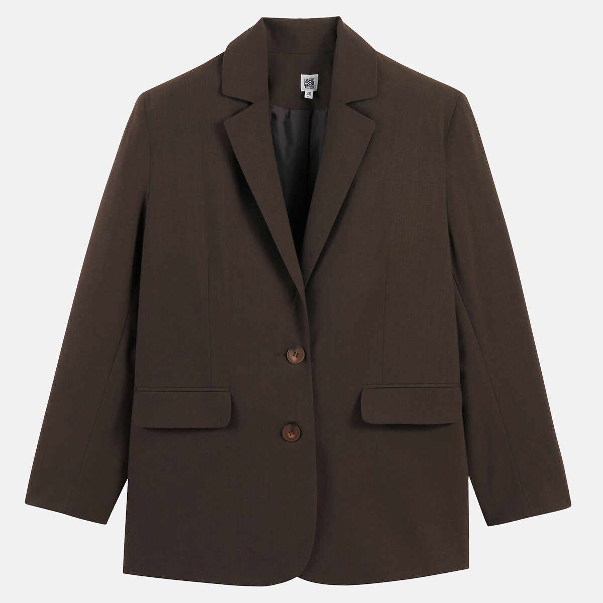 COLEÇÕES LA REDOUTE<br>Blazer longo, folgado e oversized, assinatura CLÉANDRE