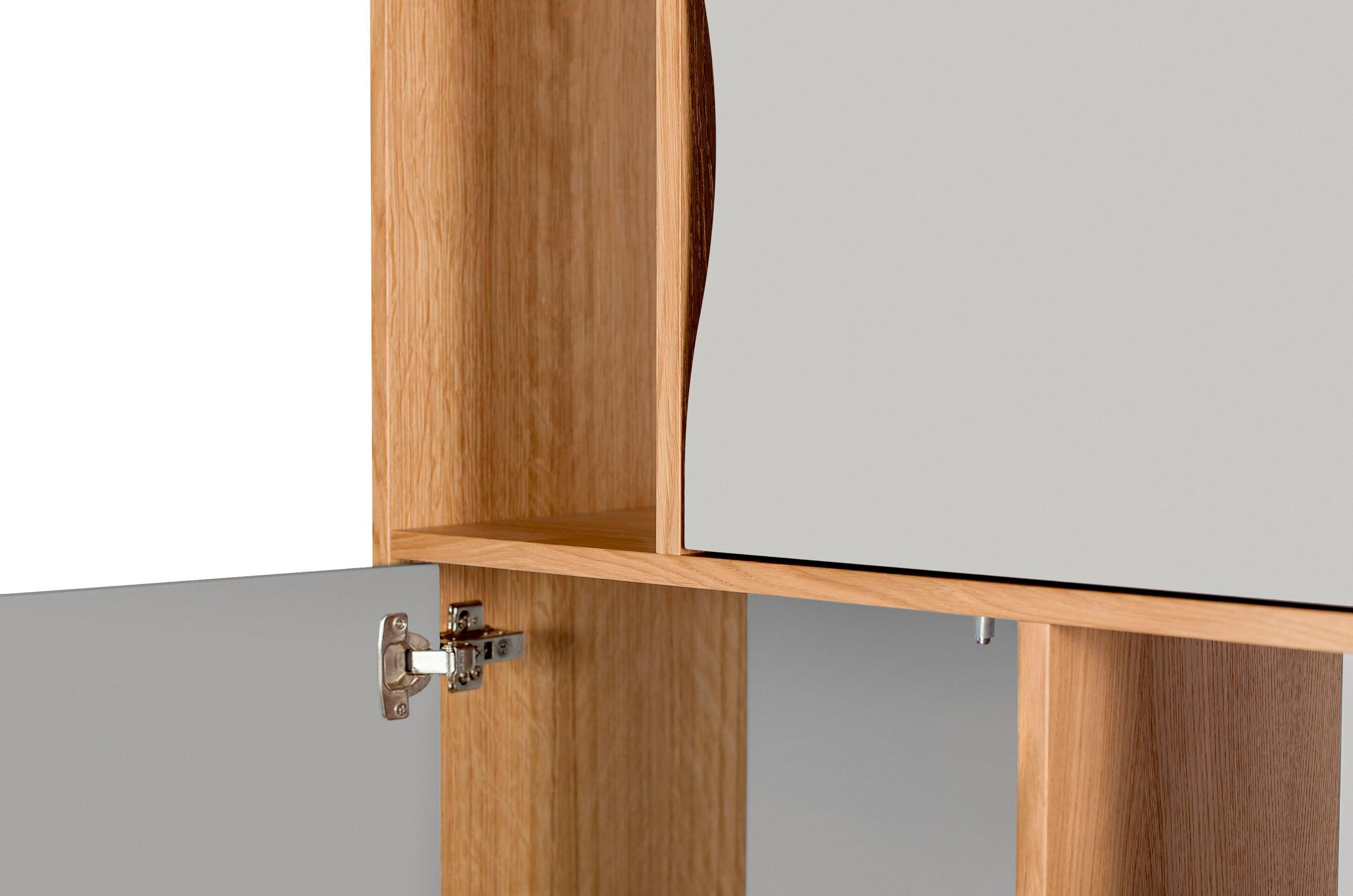 Woodman Bücherregal »Avon« Höhe 191 cm, Holzfurnier aus Eiche, schlichtes skandinavisches Design