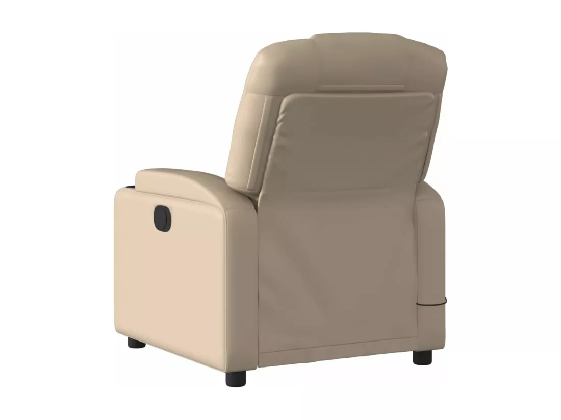 Fauteuil massant inclinable électrique cappuccino similicuir