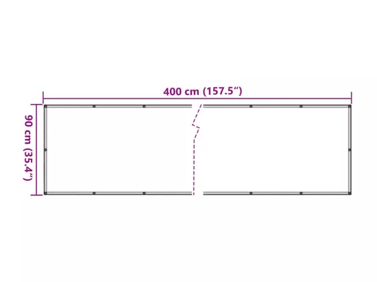 écran d'intimité de balcon crème 400x90 cm PVC
