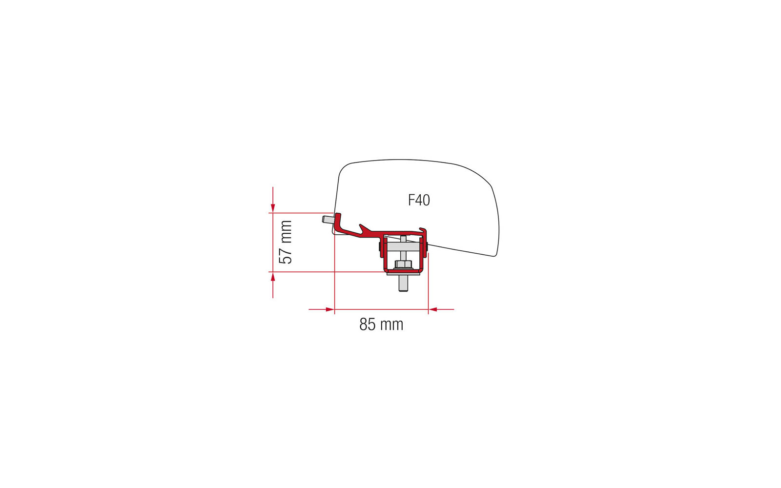 Fiamma Adapter-Kit F40 Van Nissan NV350