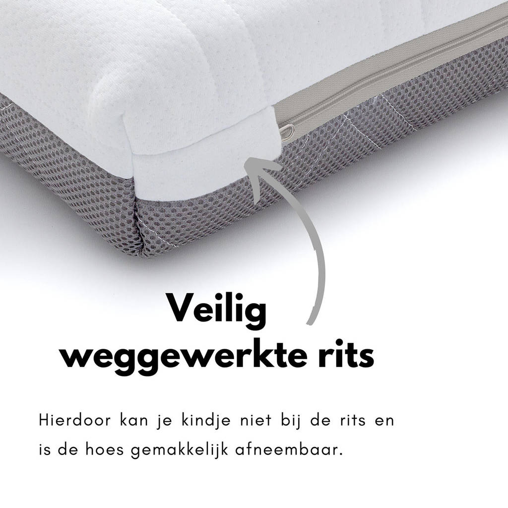 ledikant matras 60 x 120 cm Comfort - incl wasbare anti allergie hoes