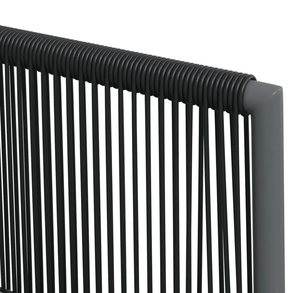vidaXL - Tuinstoelen - Zwart - Poly rattan - 2 stuks - 54x60,5x83,5 cm