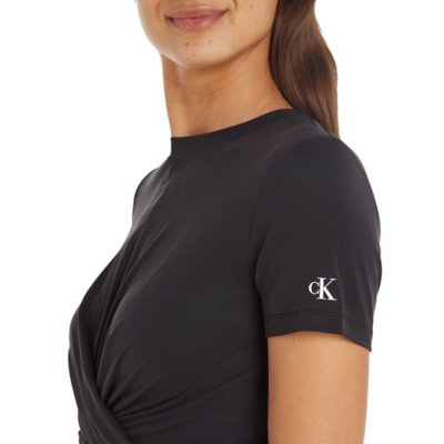 Tee-shirt à manches courtes femme Twisted Cropped CALVIN KLEIN