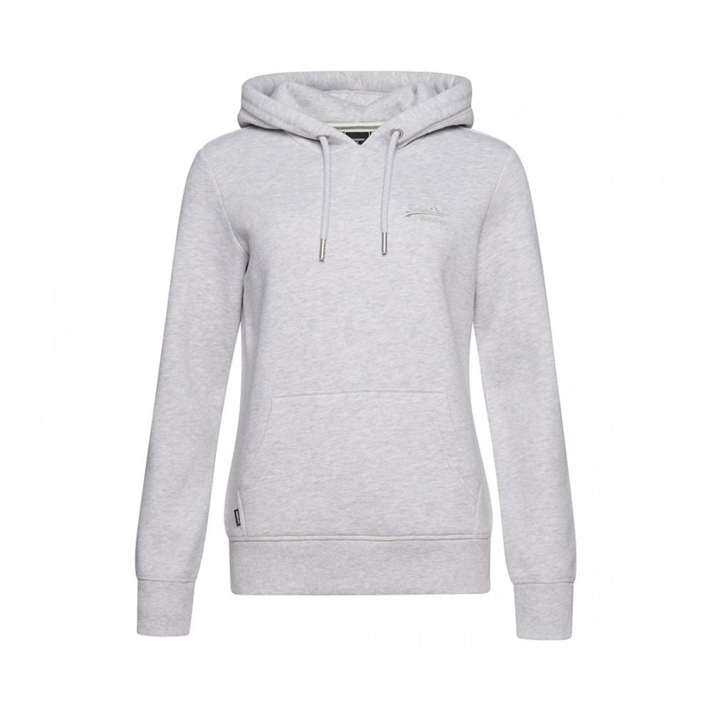 Superdry VINTAGE LOGO EMB - Sweat Femme glacier grey marl