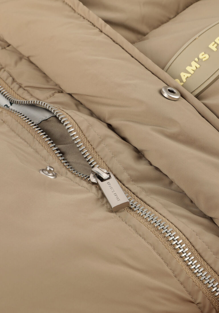 beige bram's fruit gewatteerde jas hooded puffer jacket