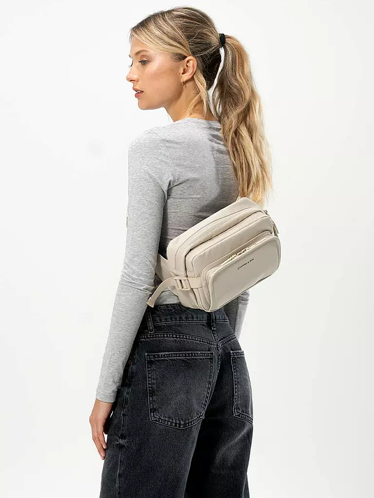 KAPTEN & SON Tasche - Umhängetasche LISBON CROSSBODY, erweiterbar beige