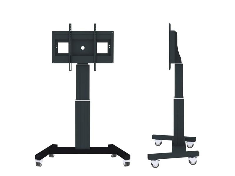 NEOMOUNTS TV-Trolley PLASMA-M2500 Schwarz Mobiler Bodenständer mit elektrischer Höhenverstellung für Displays und TVs von 42