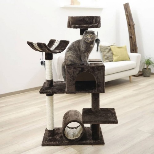 Árvore para gatos marrom de 3 níveis Kerbl
