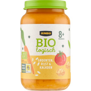 Jumbo Biologisch Babyvoeding Groenten Rijst & Kalkoen 8+ Maanden 220 g