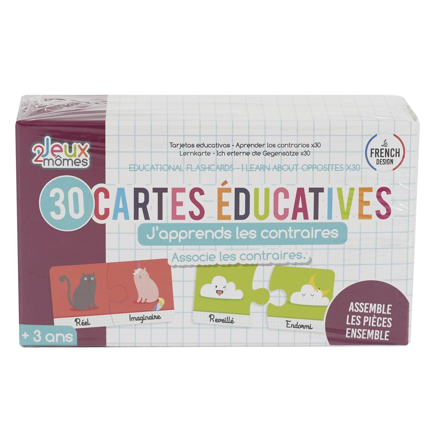 CARTE EDUCATIVE J APPRENDS LES CONTRAIRES X30