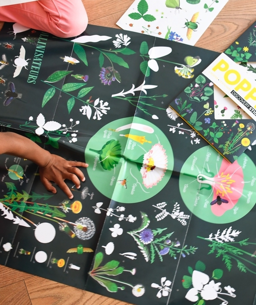 POPPIKLE POSTER AVEC 72 STICKERS BOTANIQUE - 7-12 ANS