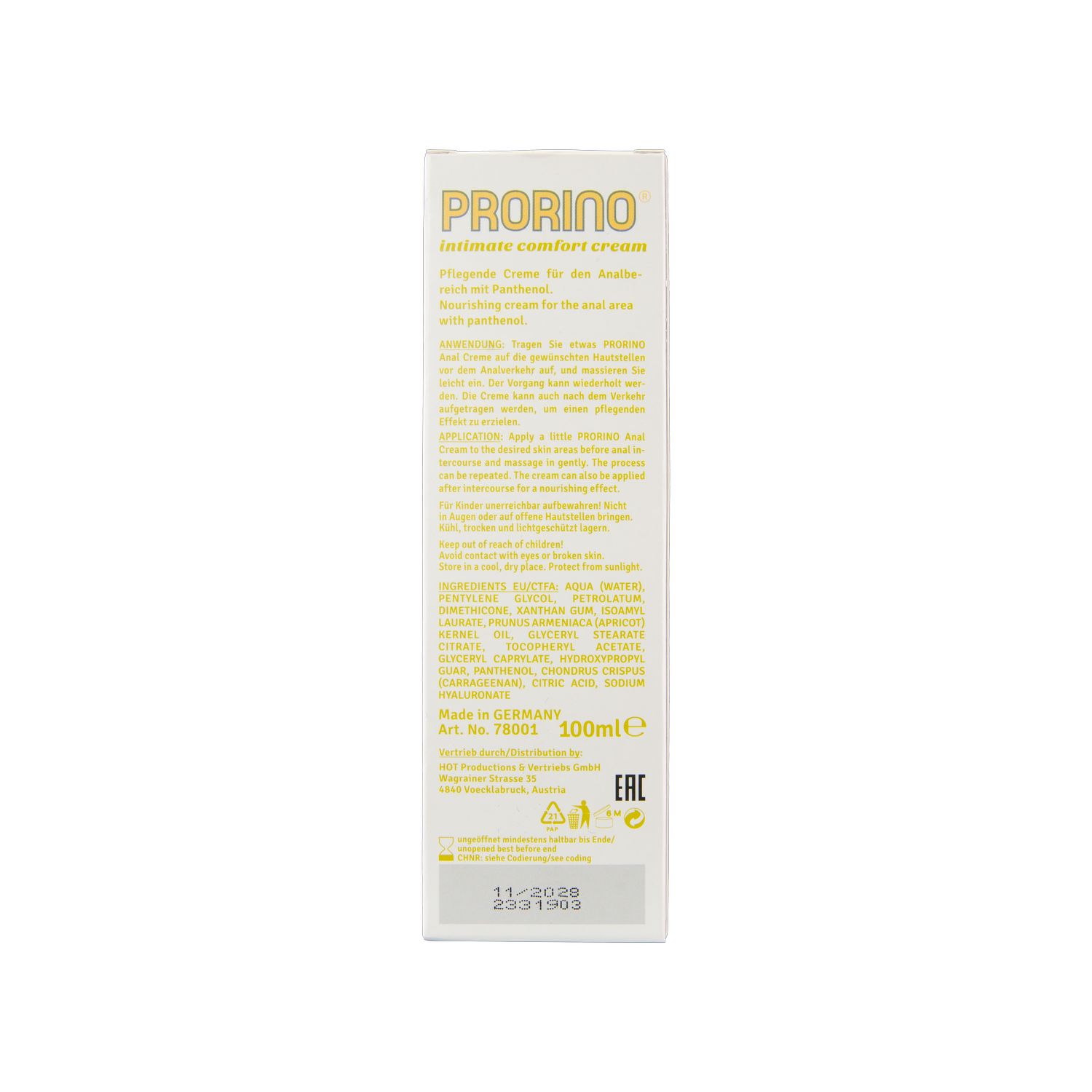 Intimate Comfort Anal Care Cream