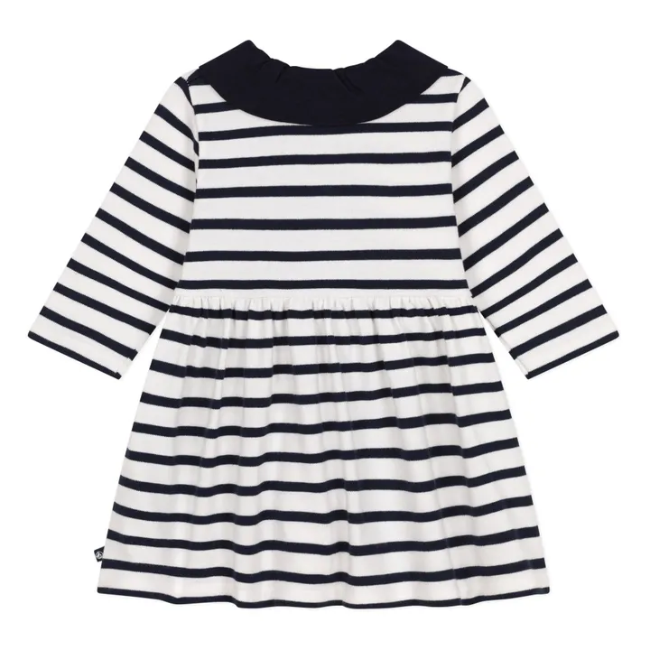 Petit Bateau Robe Marabout Rayée | Ecru