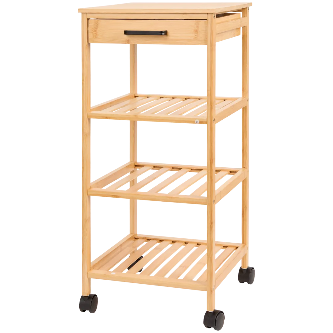 Bamboe trolley 3-laags | 33 x 33 x 73,5 cm
