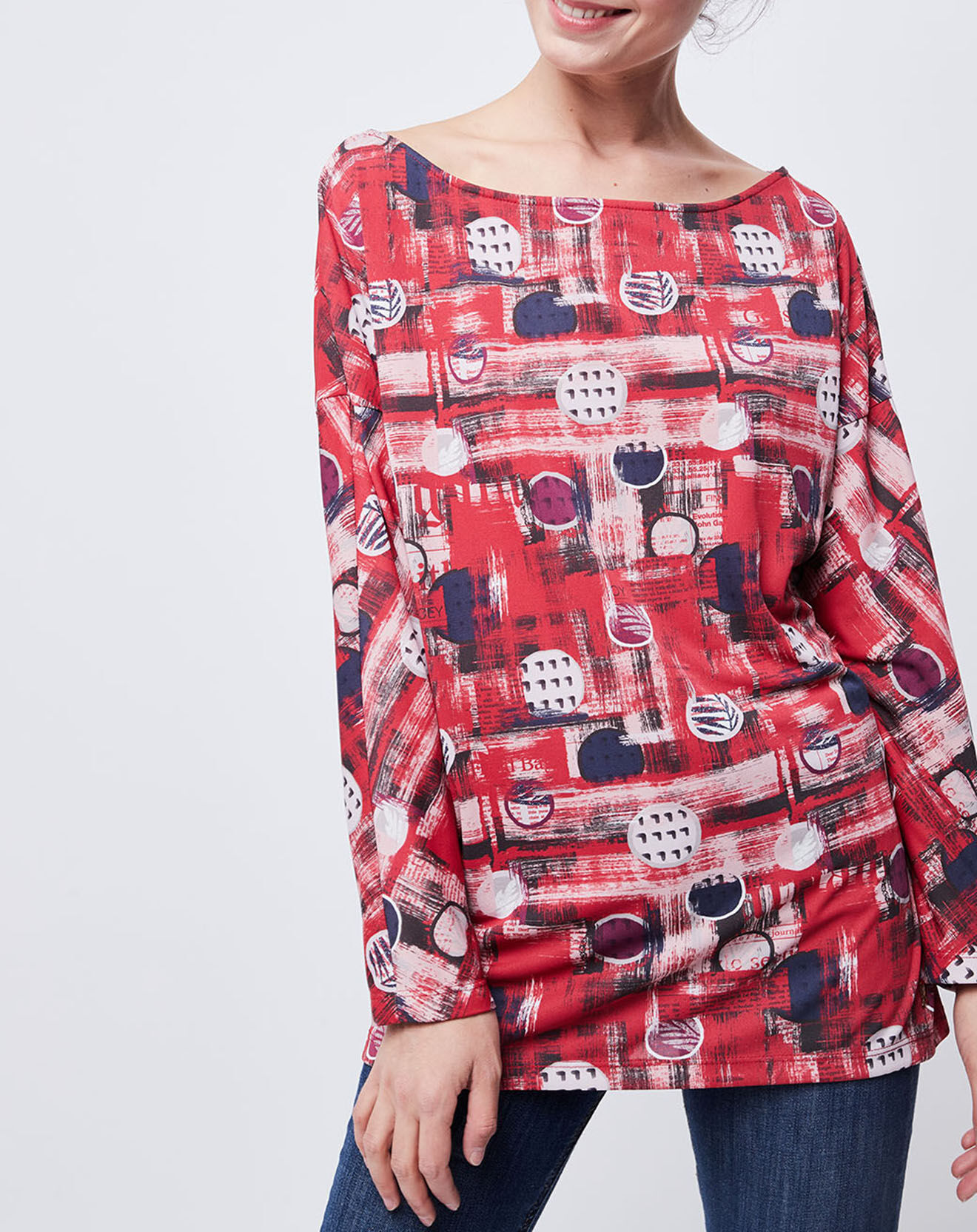 John Galliano Top Lise rouge/bleu
