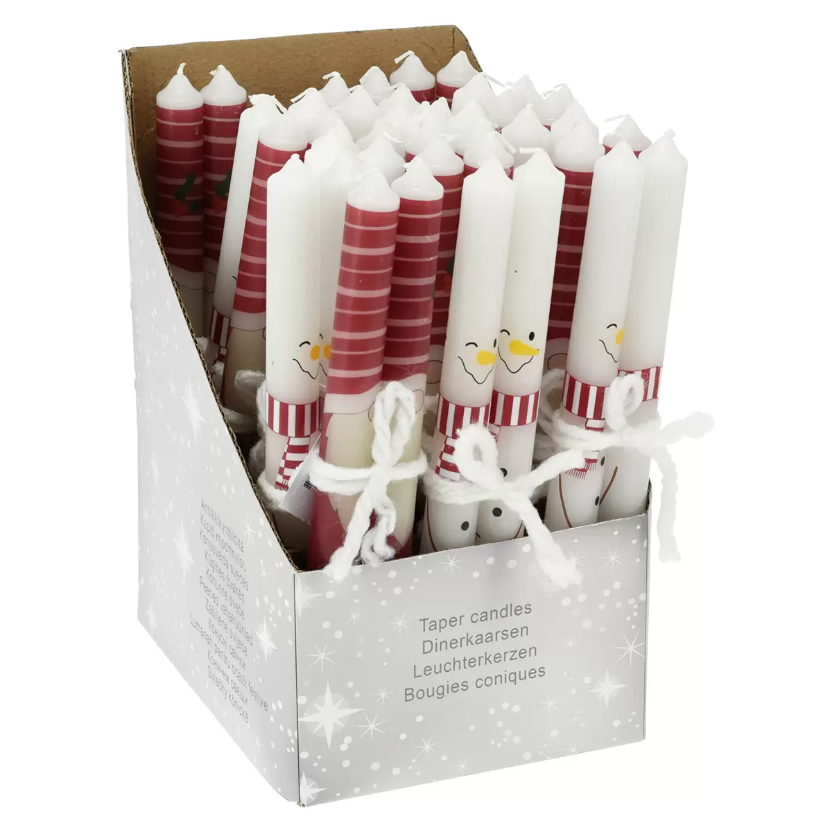Stabkerze XMAS rot,weiss