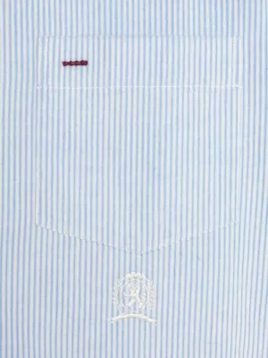 Camisa listrada de veludo cotelê Crest de corte regular