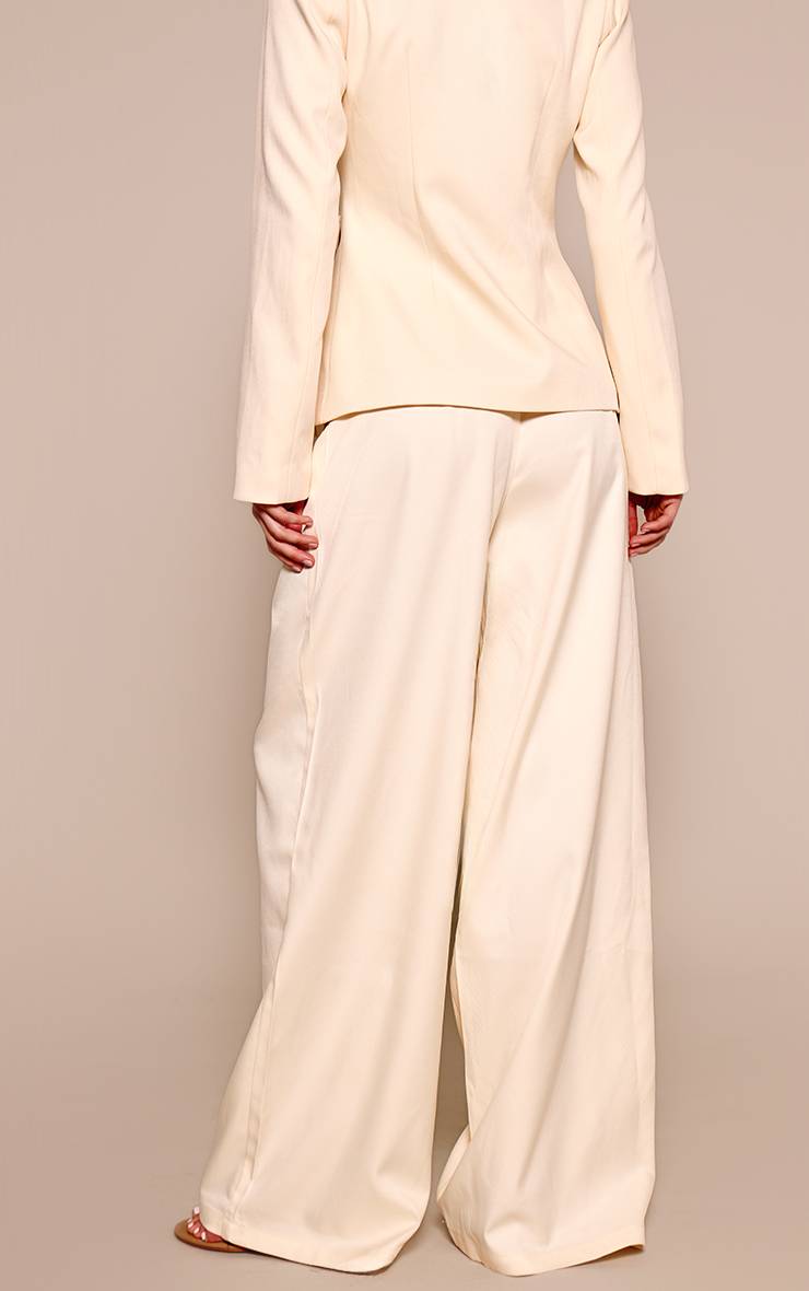 Amande Pantalon Large Tailleur En Tissu Tissé
