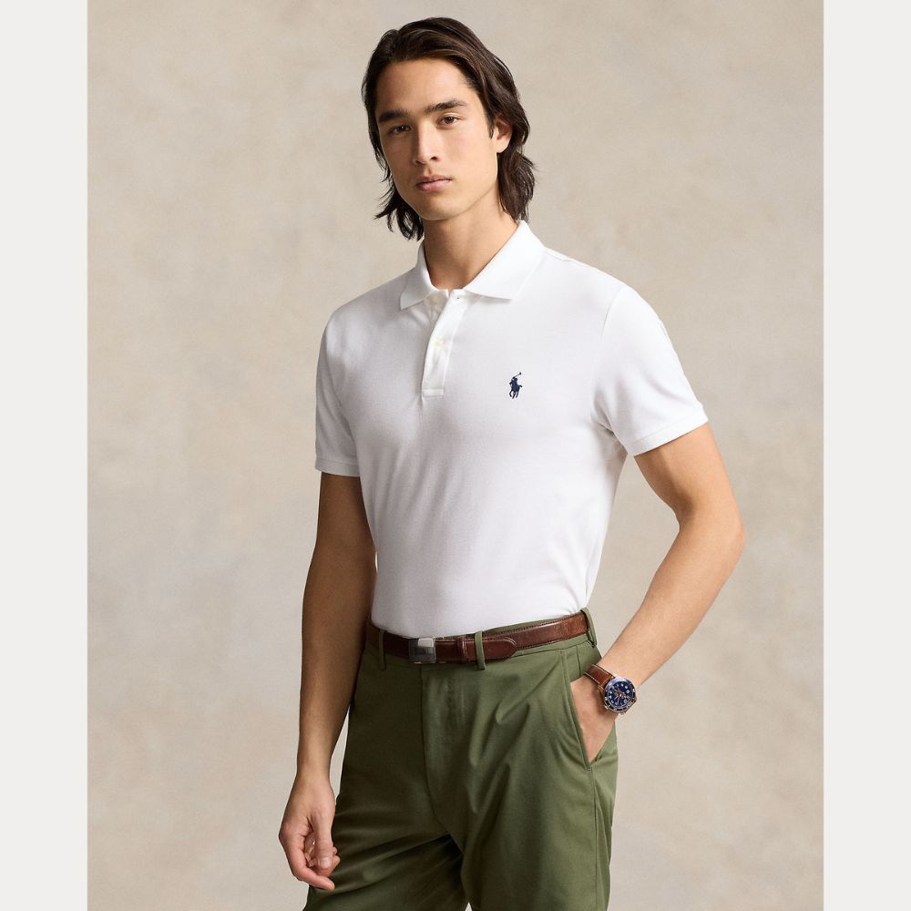 Tailored Fit Pique Herre Hvit