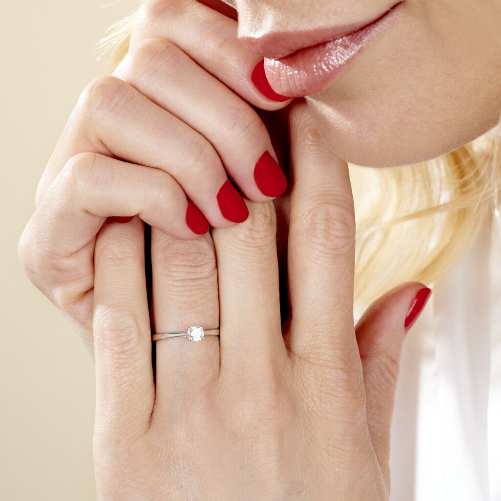 Bague Solitaire Aphrodite Or Blanc Diamant