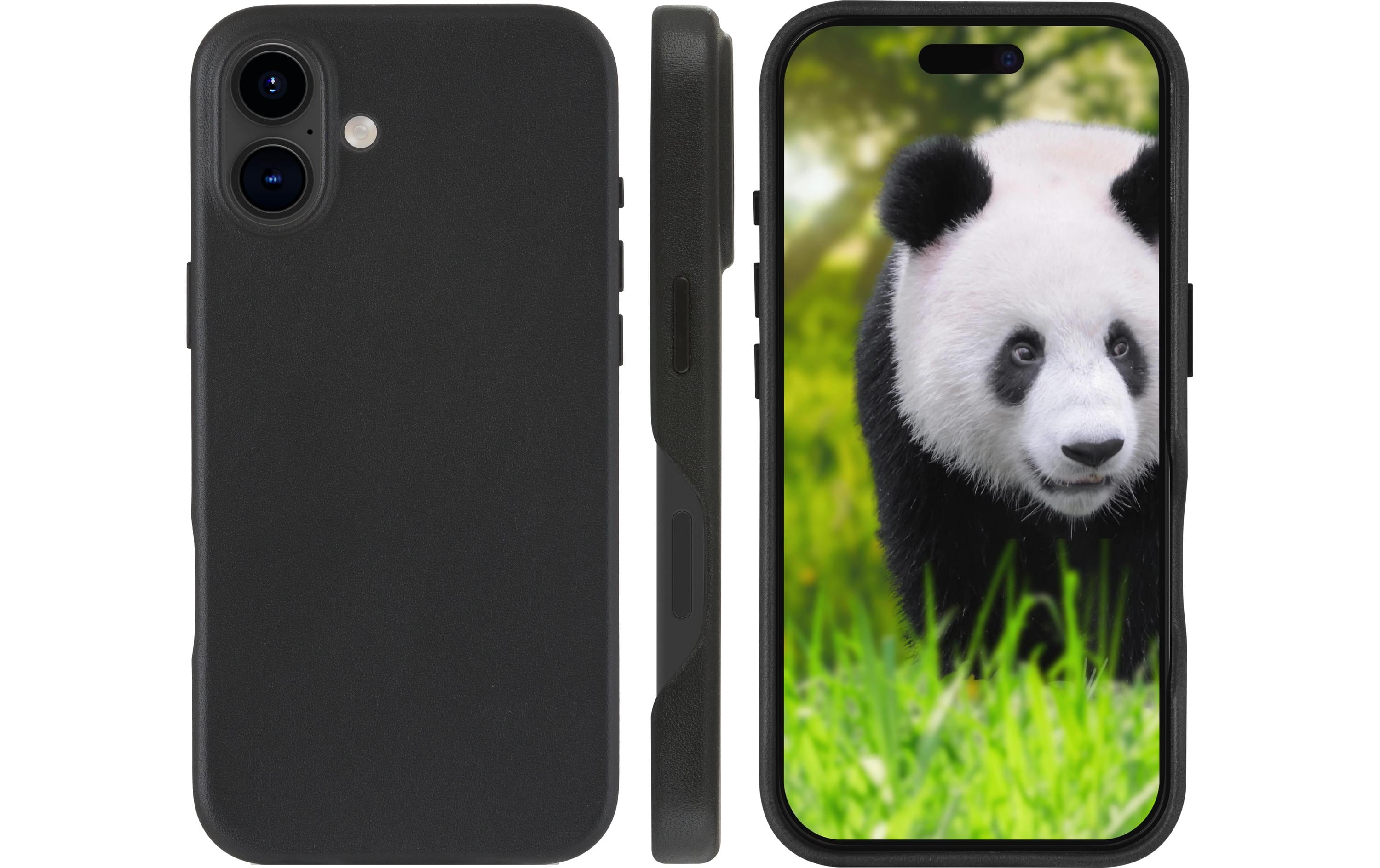 Book Cover Roskilde iPhone 16 Pro SchwarzSchutzhülle aus Leder mit MagSafe-Funktion für das Apple iPhone 16 Pro