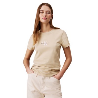 Tee-shirt à manches courtes femme Monologo Slim CALVIN KLEIN