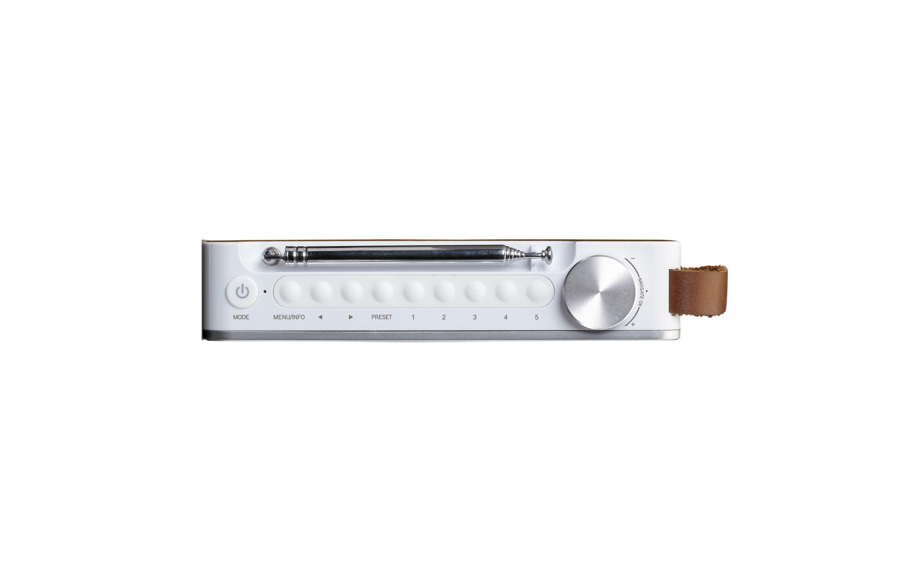 DAB+ Radio PDR-040 Bambus/WeissPortabler DAB+ / FM-Radio mit Akkubetrieb und Bluetooth