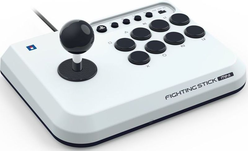 Hori Fighting Stick Mini Wit, Zwart USB Flightstick PC, PlayStation 4, PlayStation 5