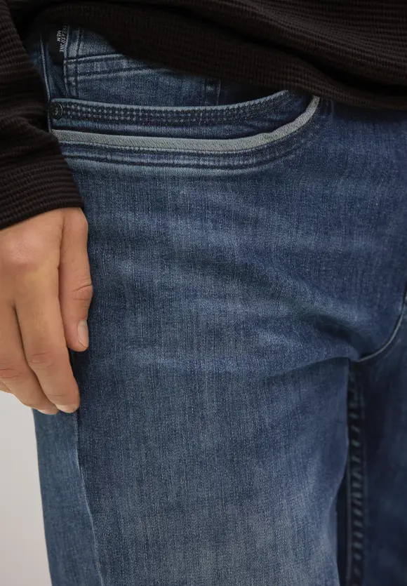 Slim Fit Jeans - indigo blue wash