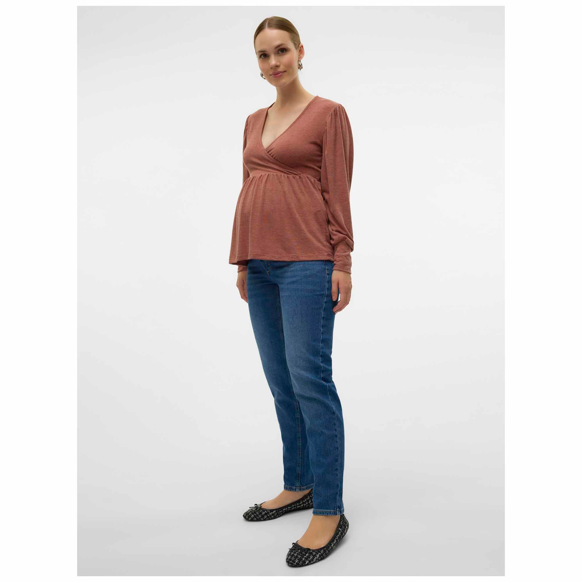 VERO MODA zwangerschapsdenim lang effen denim