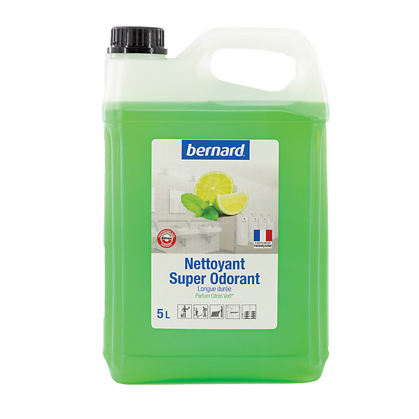 Nettoyant surodorant avec Bitrex à pH neutre Bernard citron vert 5 L