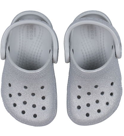Crocs Sandalen - Classic Glitter Clog T - Silber Glitter