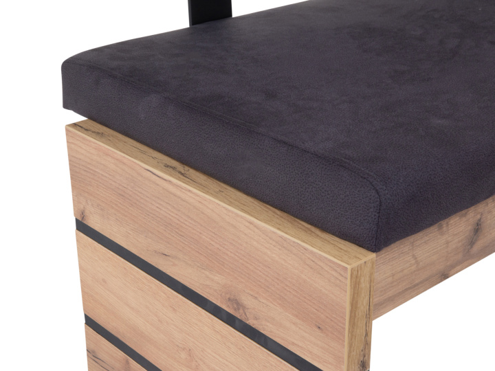 Eckbank Rolf Weber NIDEGGEN 145x186 cm graphit