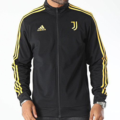 Veste Zippée A Bandes Juventus HZ4965 Noir