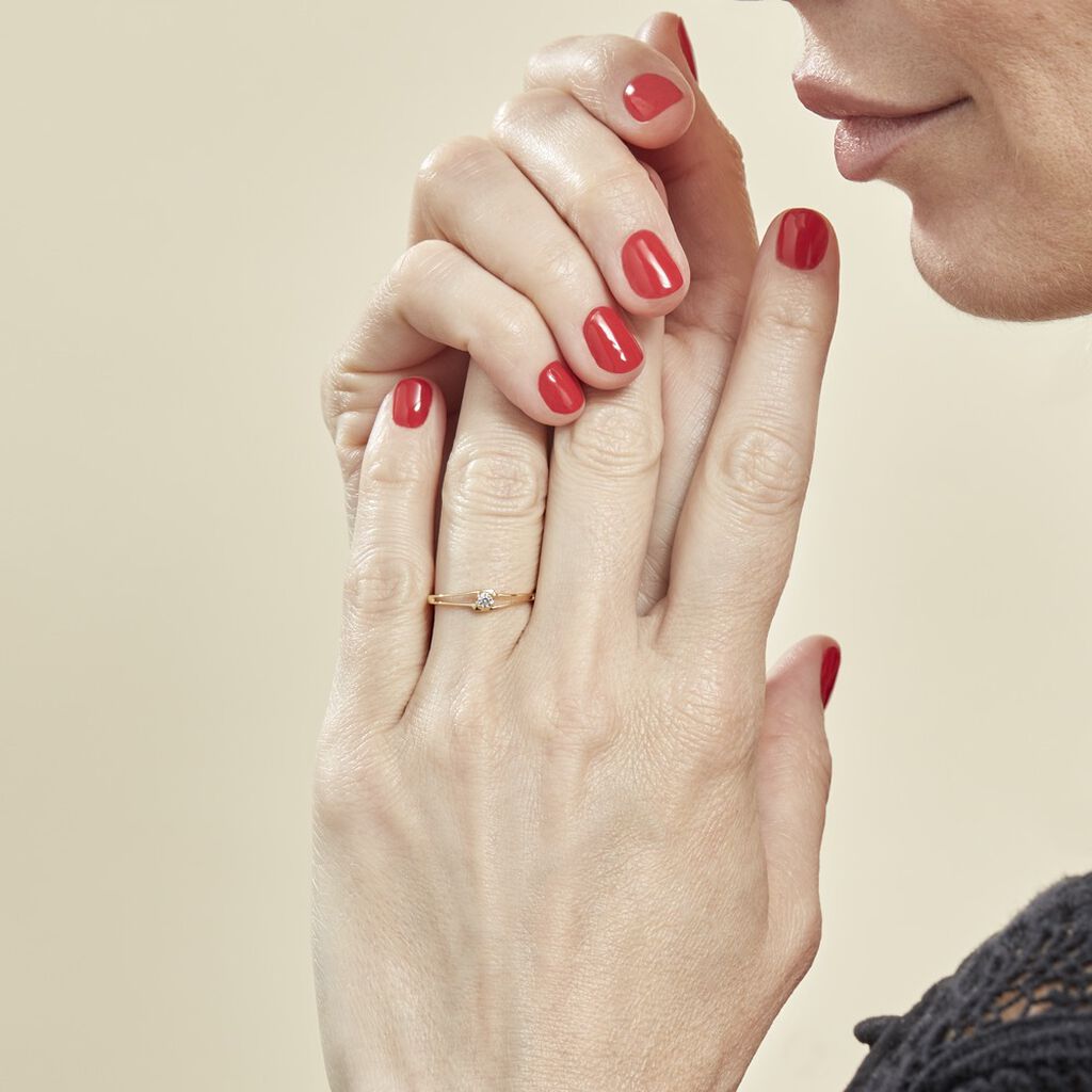 Bague Veroucha Or Jaune Oxyde De Zirconium