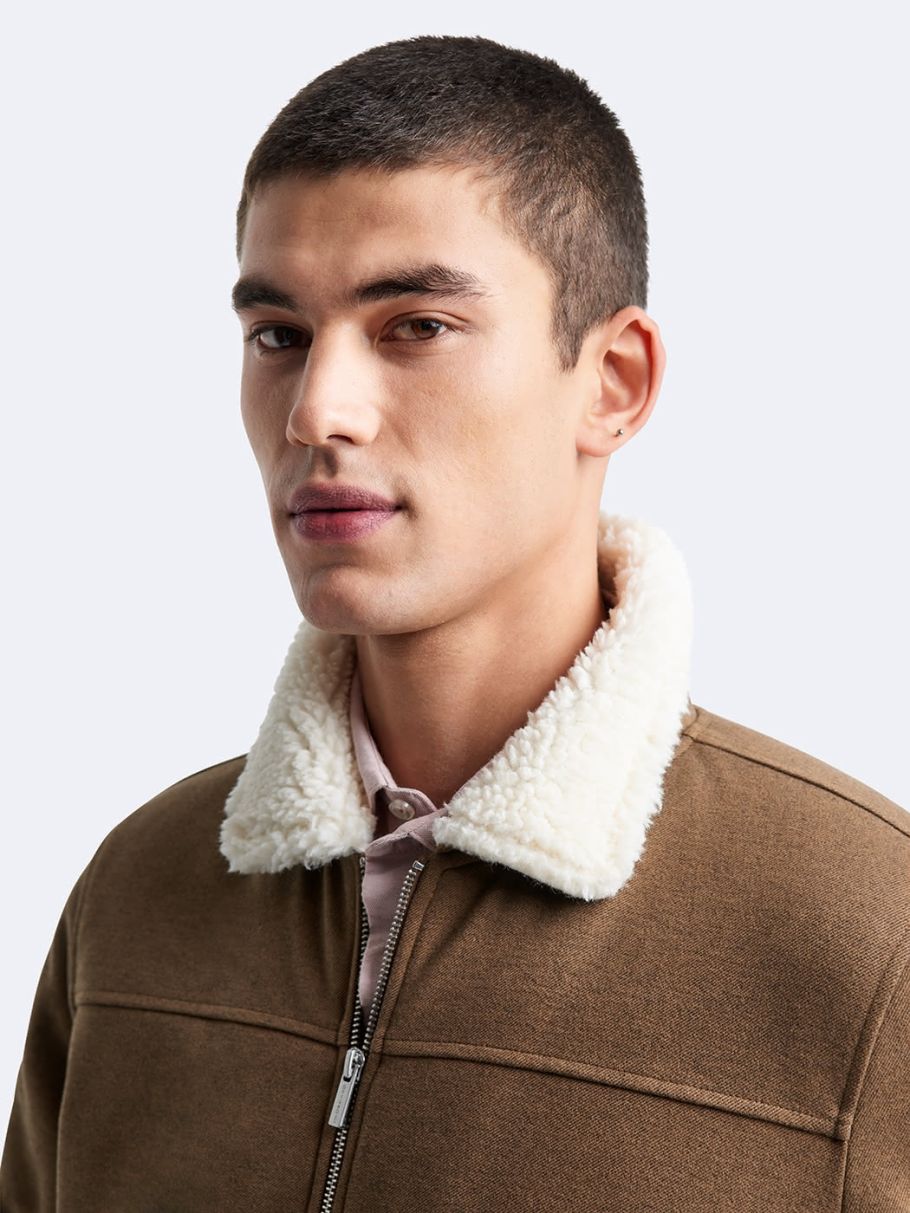 Blouson col sherpa uni