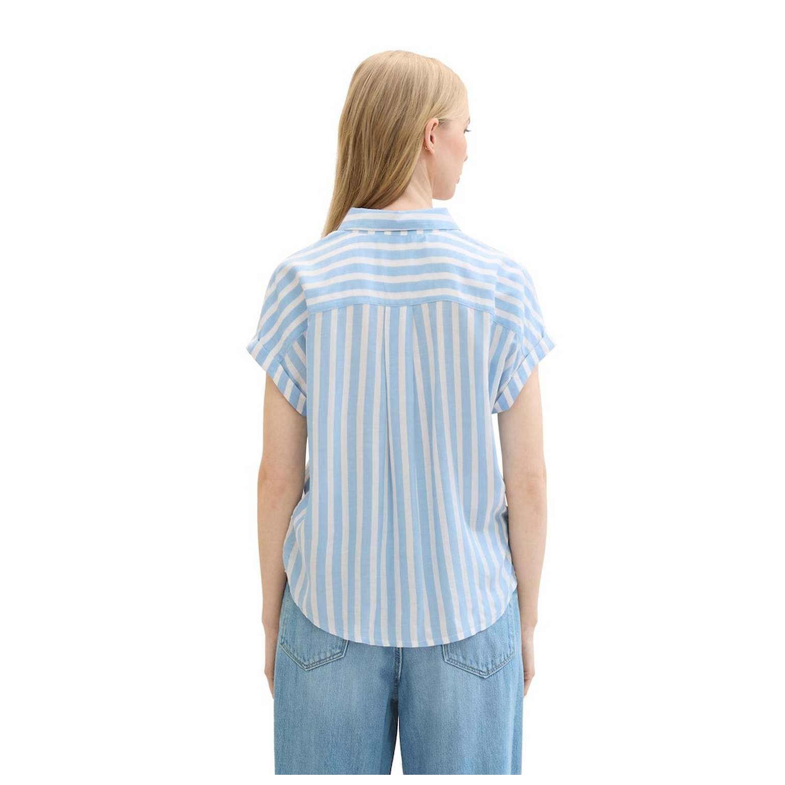 Tom Tailor Striped short sleeve blouse