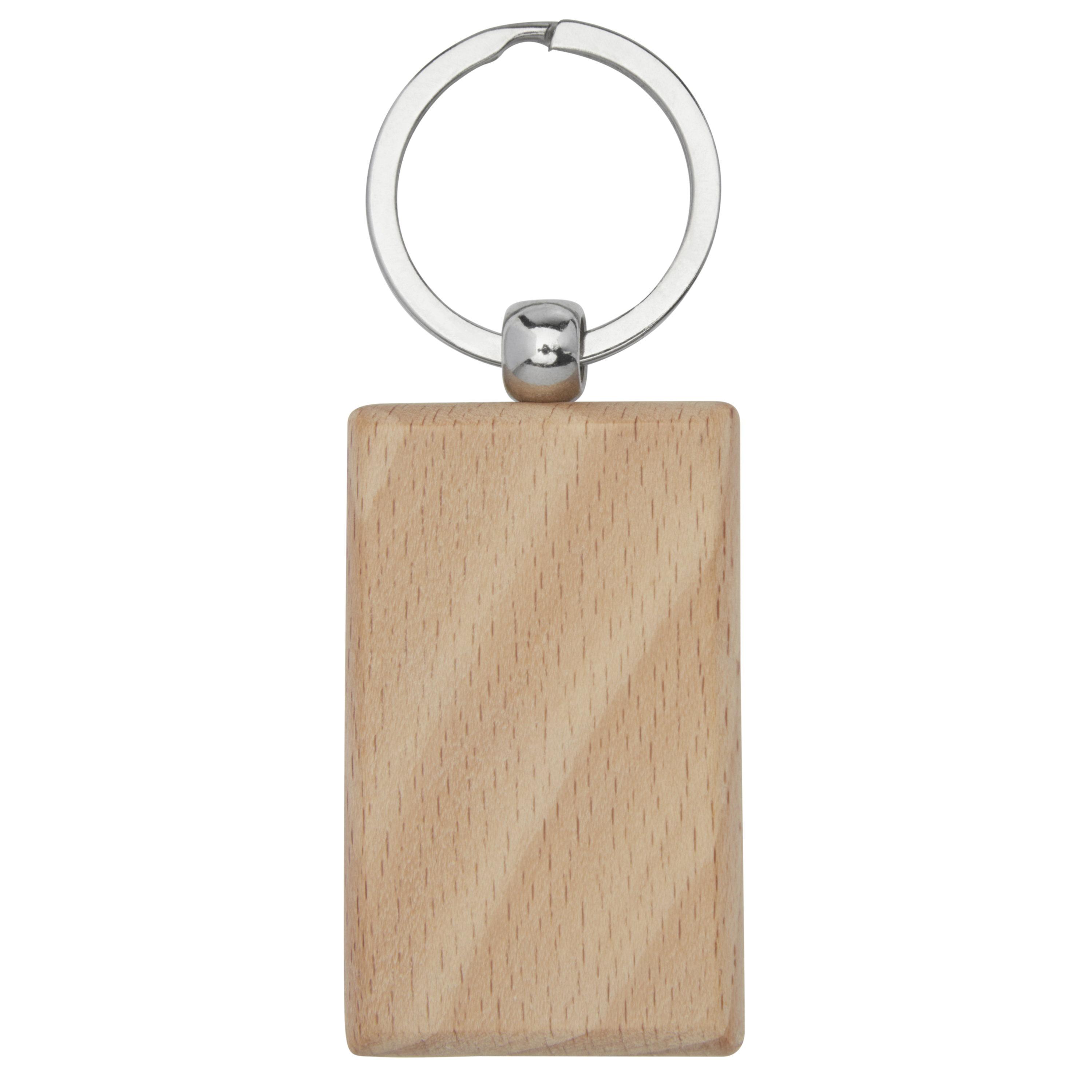 EgotierPro 118122 - Porte-clés rectangulaire Gian en bois de hêtre