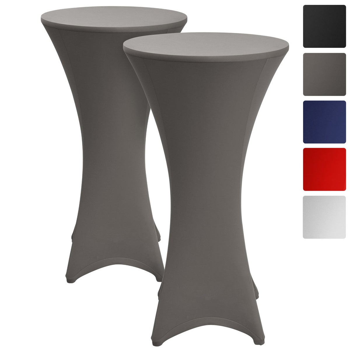 Beautissu Stella statafelhoes Ø 80 cm antraciet (set van 2)