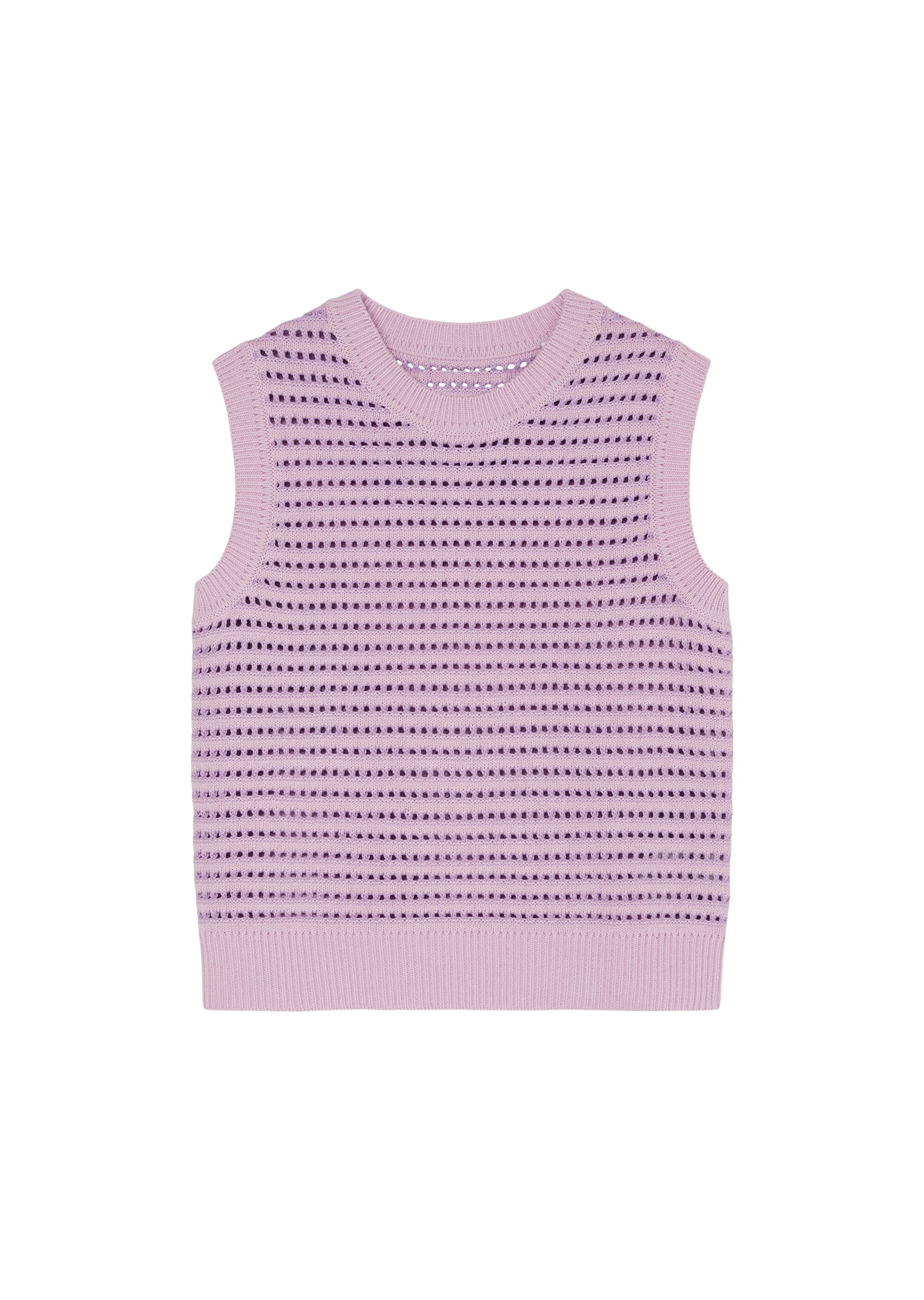 DfC Ajour-Pullunder regularaus Organic Cotton-Garn